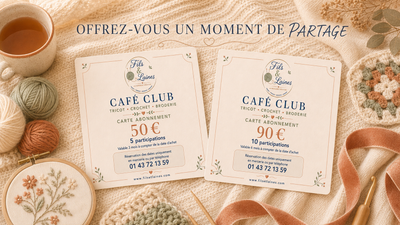 Carte cadeau Café club tricot - crochet - broderie