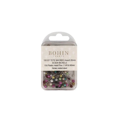 Épingles à tête plastique nacrée 30 mm - ø 0,60 mm- BOHIN
