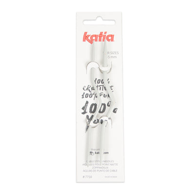 SET 2 AIGUILLES AUXILIAIRES POUR TORSADES EN TRICOT- KATIA (ASSORTIMENT)