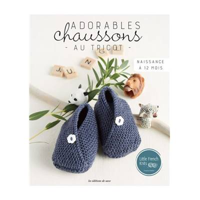 Chaussons bébé à maille avec noeud